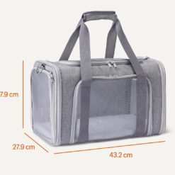 Alternative view of Sac transport chat avion homologué